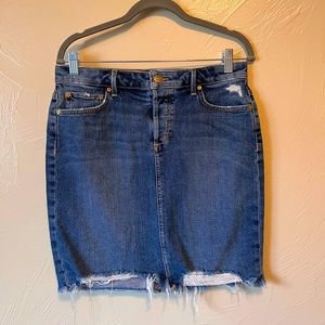 Joes distressed jean skirt